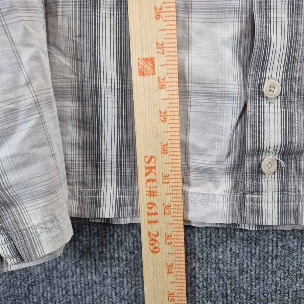 Harley Davidson Button Down Shirt Embroidered Plaid 3XL Gray Mens